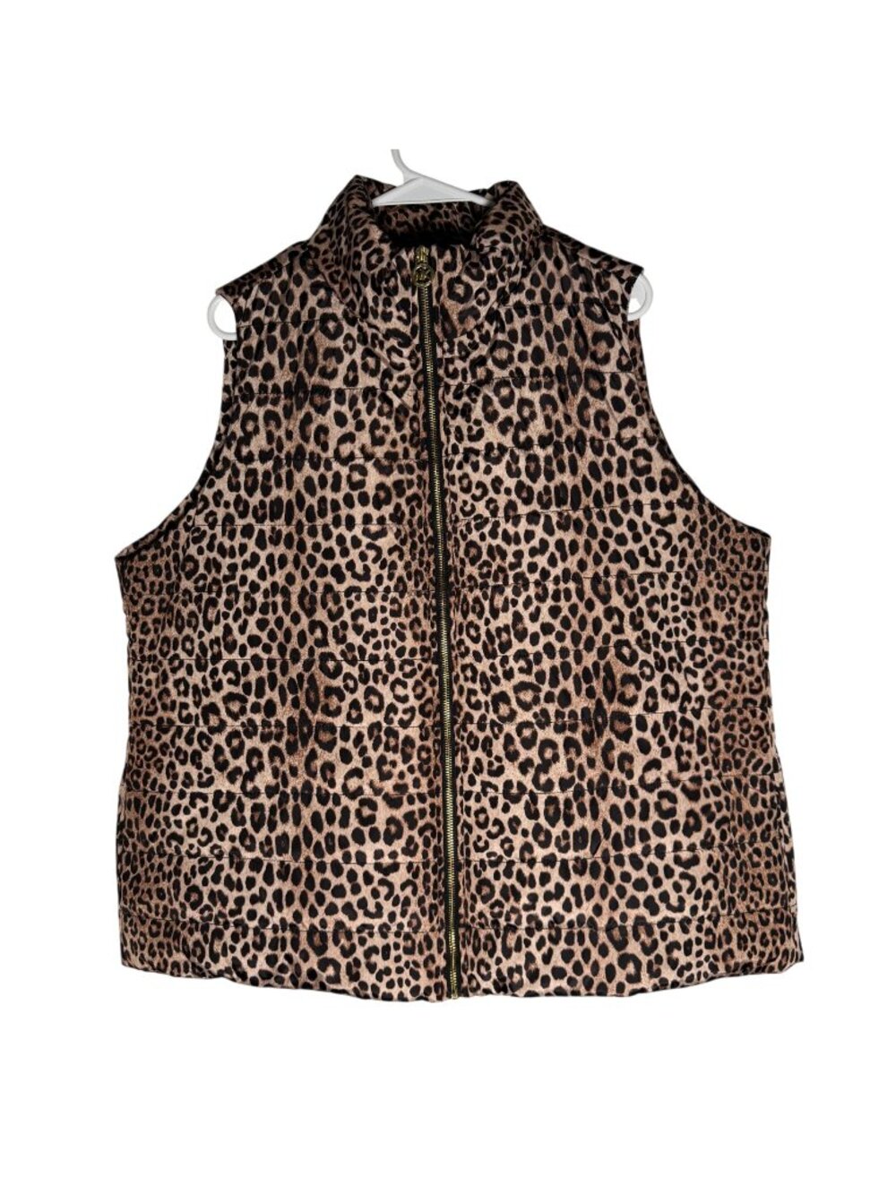 MICHAEL Michael Kors Leopard Print Puffer Vest Size Women's Plus 1X
